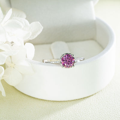 Anillo de Moissanita para Mujer en Cuatro Colores - Image 5