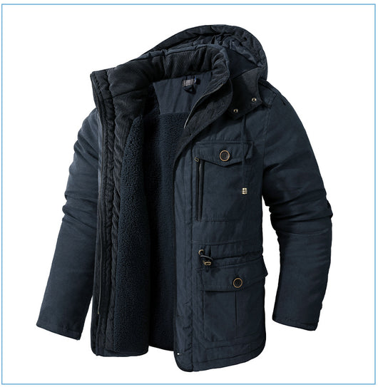 Abrigo de Algodón Acolchado Talla Grande para Hombre - Image 14