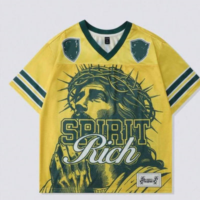 Playera Retro Vintage Malla Poliéster Estilo Americano