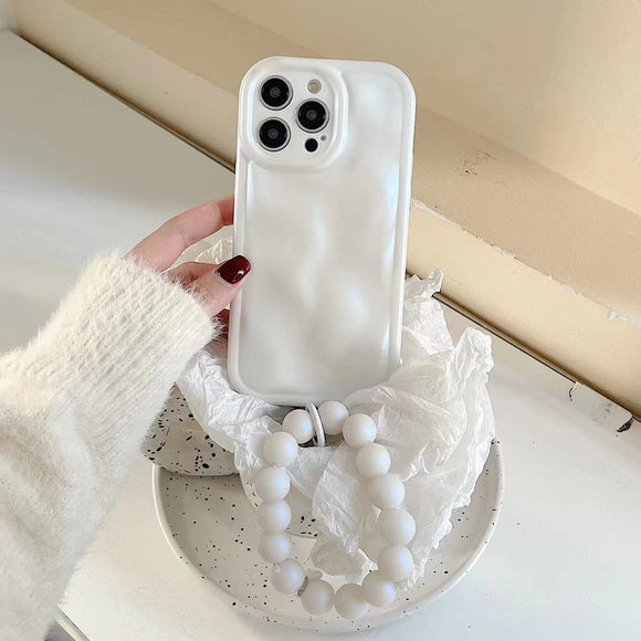 Funda para Celular Blanca con Relieve Elegante