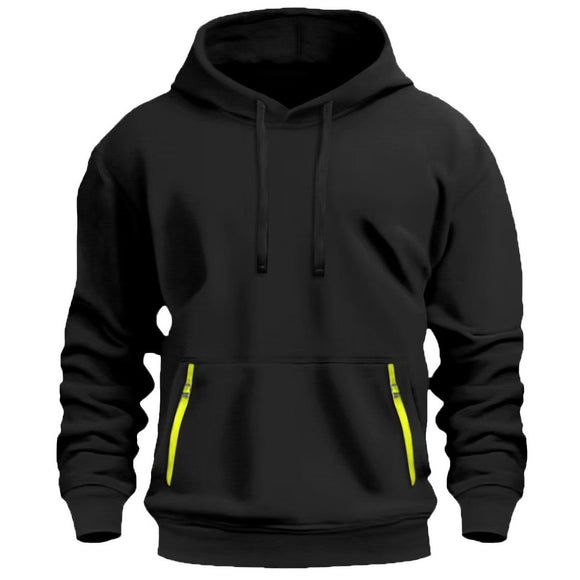 Sudadera con Capucha Forrada en Fleece para Hombre - Otoño Invierno