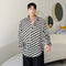 Camisa de Manga Larga Cuadros Blanco y Negro para Hombre