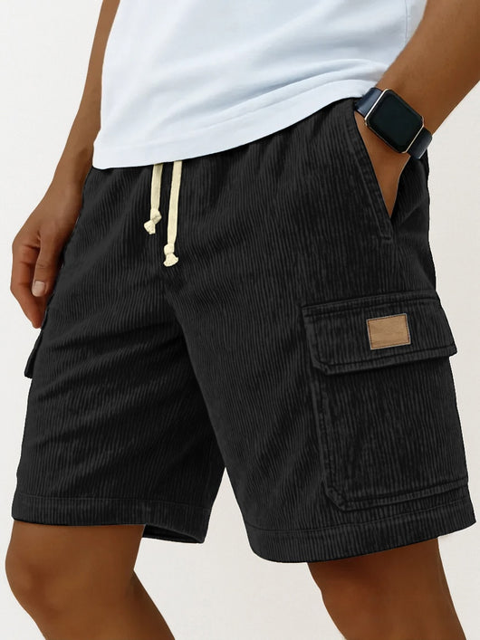 Shorts Corduroy con Bolsillos Laterales y Cordón 3D para Hombre - Image 7