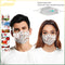 Mascarilla Navideña Doble Capa con Estampado de Muñeco de Nieve Antipolvo