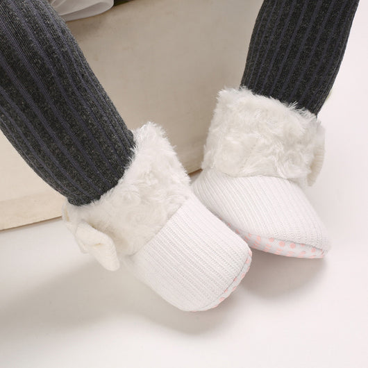 Botitas de Nieve para Bebés 0-1 Años con Diseño de Moño Tejido - Image 7