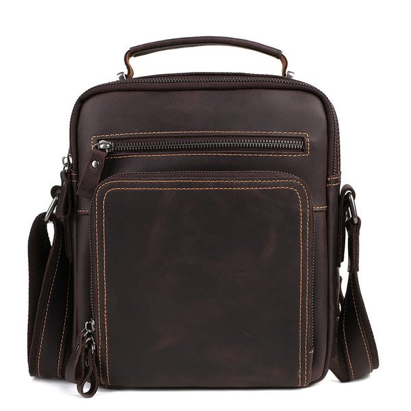 Bolsa de Cuero Retro Vintage para Hombre - Gran Capacidad