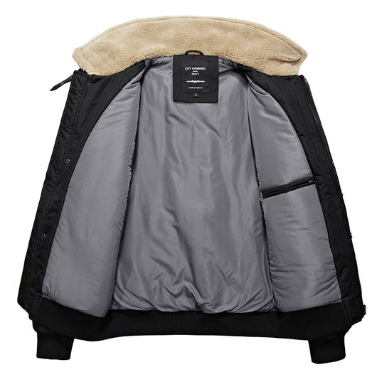Chaqueta con Cuello de Piel de Cordero - Image 11