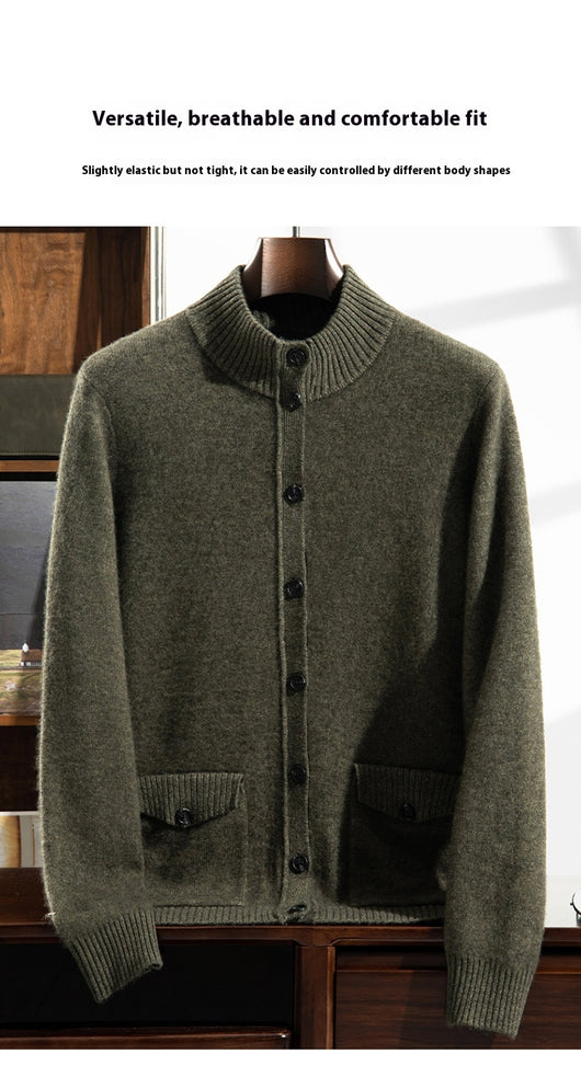 Chaqueta Casual de Cuello Alto para Hombre - Abrigo Versátil y Cálido - Image 24