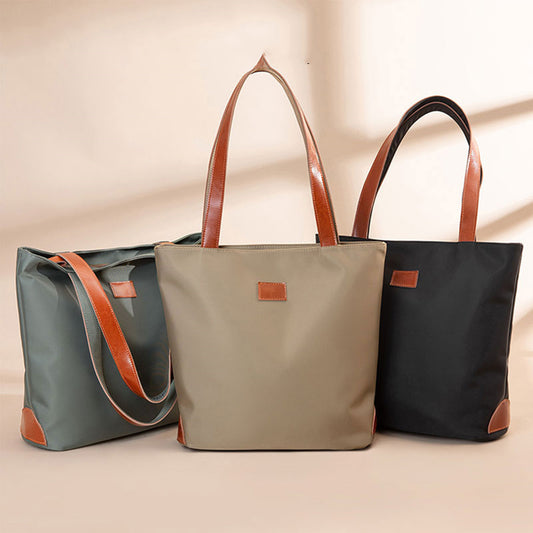 Bolsa de Lona Oxford para Mujer con Bandolera Simple y Gran Capacidad