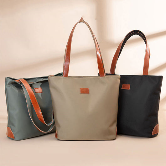 Bolsa de Lona Oxford para Mujer con Bandolera Simple y Gran Capacidad