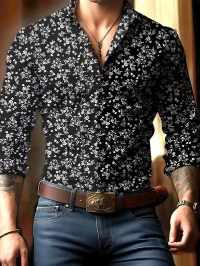 Camisa Estampada 3D Manga Larga Hombre - Diseño Moderno Primavera Otoño - Image 12