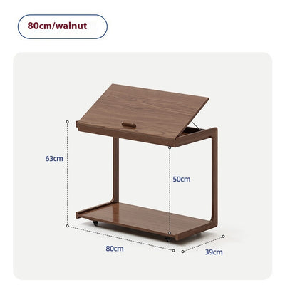 Mesa Auxiliar de Madera Maciza con Almacenamiento Removible - Image 14