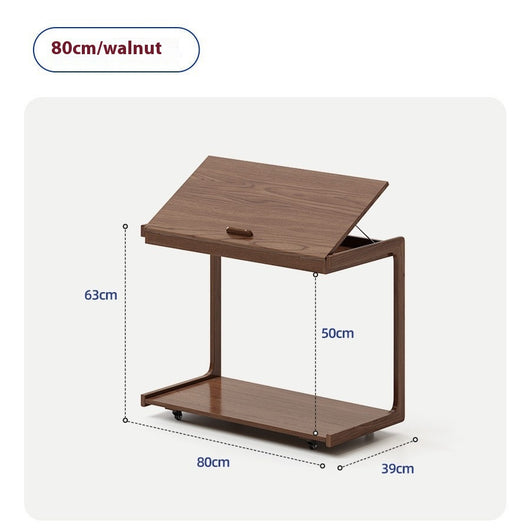 Mesa Auxiliar de Madera Maciza con Almacenamiento Removible - Image 14