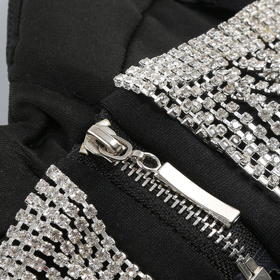 Vestido Metalizado de Cintura Alta con Aberturas Laterales - Image 22