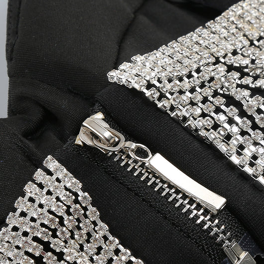 Vestido Metalizado de Cintura Alta con Aberturas Laterales - Image 22