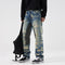 Pantalones Vaqueros Rectos Estampados con Estilo Urbano