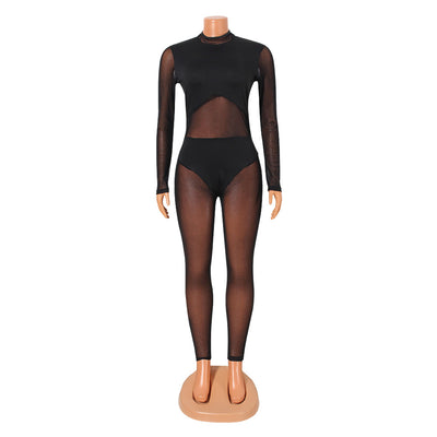 Jumpsuit Transparente con Detalles en Malla para Mujer - Image 14