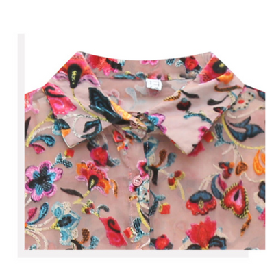 Abanico Camiseta de Malla Floral - Image 8