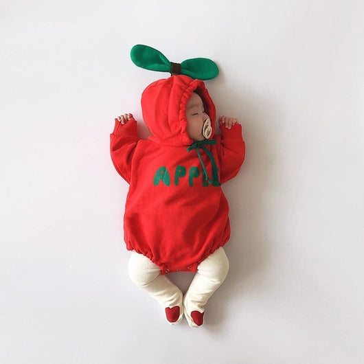 Pijama Enterizo Bebé con Capucha y Forro Grueso - Diseño Frutal - Image 4