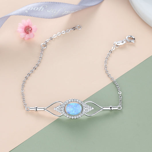 Collar y Pulsera con Colgante de Gota en Plata S925 Azul - Image 17