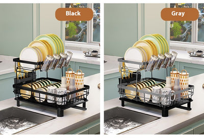 Escurridor Organizador de Cocina de Dos Niveles para Platos y Tazones - Image 14