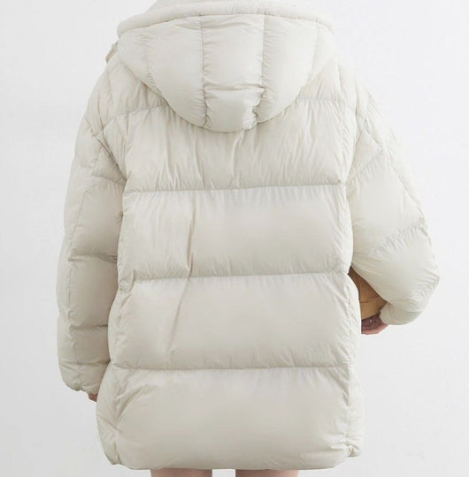 Chaqueta Impermeable con Capucha y Relleno de Plumón de Pato Blanco - Image 3