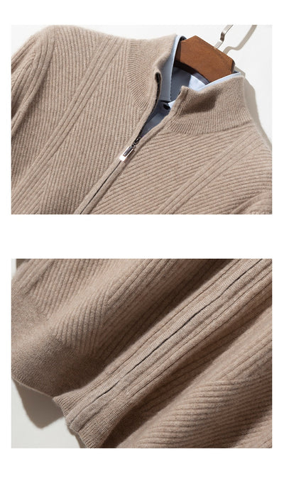 Cardigan de Cashmere Puro Grueso con Cierre - Elegancia Casual - Image 23