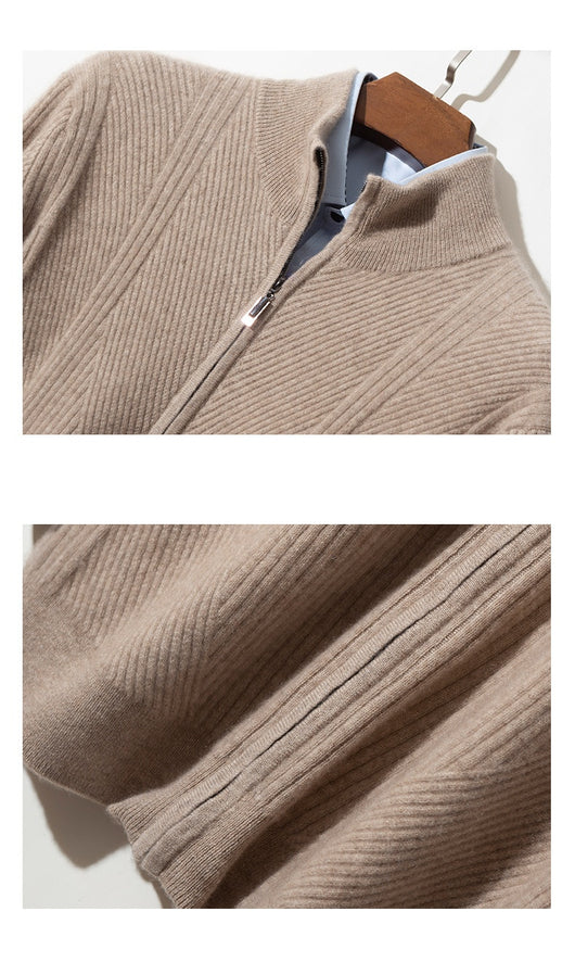 Cardigan de Cashmere Puro Grueso con Cierre - Elegancia Casual - Image 23