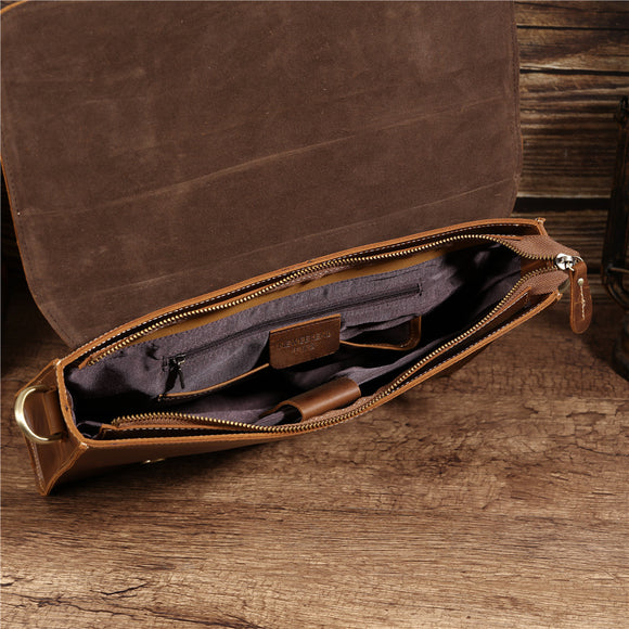 Portafolio Vintage Kumon para Hombre - Elegancia Profesional