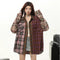 Camisa Cuadros Mujer Otoño Invierno Estilo Retro