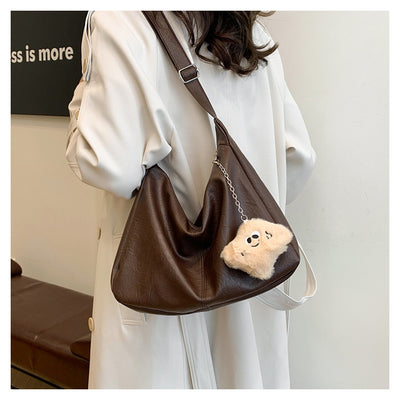 Bolsa Retro para Mujer de Gran Capacidad en Colores Sólidos - Image 24