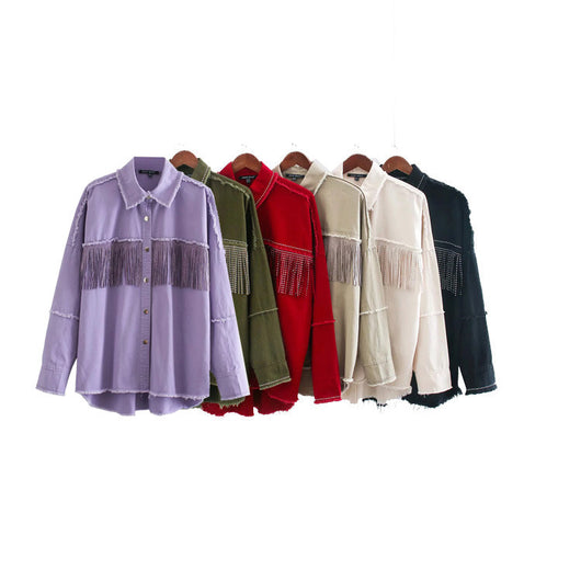 Chaqueta con Diseño de Borlas para Mujer - Image 10