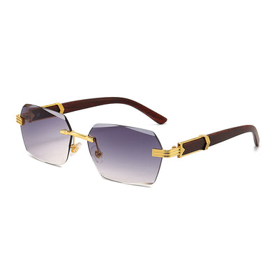 Gafas de Sol Rimless Transparentes para Hombre con Bordes Tallados - Image 4