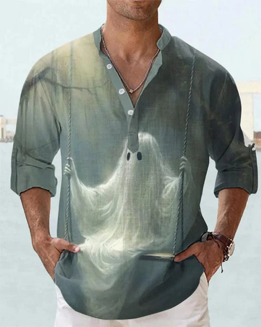 Polo Manga Larga con Impresión Digital 3D para Hombre - Image 18