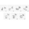 Women's Simple Minimalist Sketch Geometric Earrings Plateado 7PCS