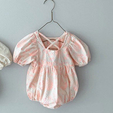 Vestido Princesa para Bebé con Cuello Cuadrado y Mangas Abullonadas - Image 8