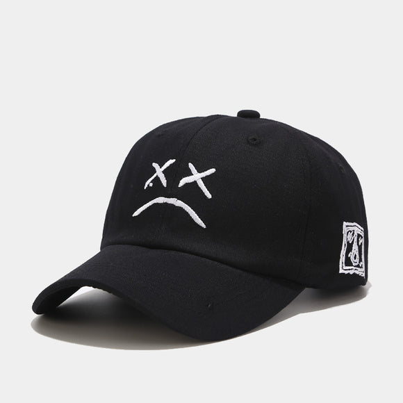 Gorra de Béisbol Unisex con Bordado Cara Llorosa - Protección Solar Outdoor