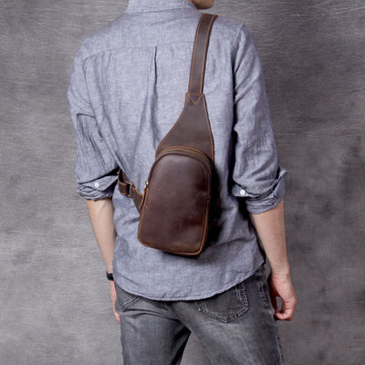 Mochila Bandolera Retro Artesanal para Hombre - Image 9