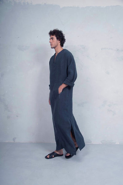 Camiseta Étnica de Algodón y Lino para Hombre - Image 2