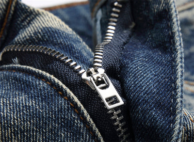 Jeans Slim Fit Azul Retro con Parches para Hombre - Image 16
