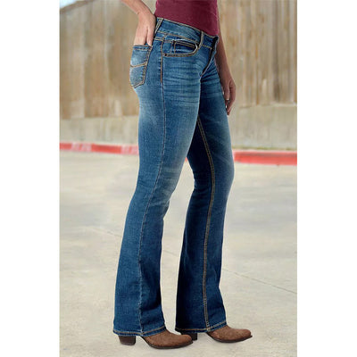 Pantalones Vaqueros Skinny Talle Bajo con Bolsillos Bordados para Mujer - Image 5