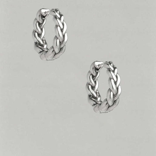 Aretes de Cáñamo Tejido Grueso con Textura Desgastada y Retención de Color