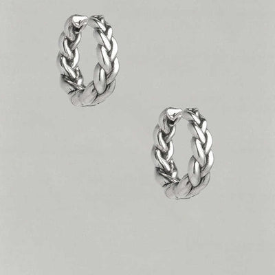 Aretes de Cáñamo Tejido Grueso con Textura Desgastada y Retención de Color