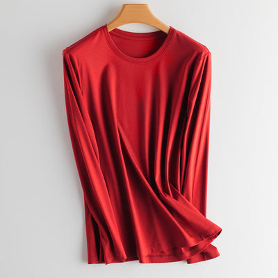 Camiseta Básica de Cuello Redondo Manga Larga Otoño - Image 14