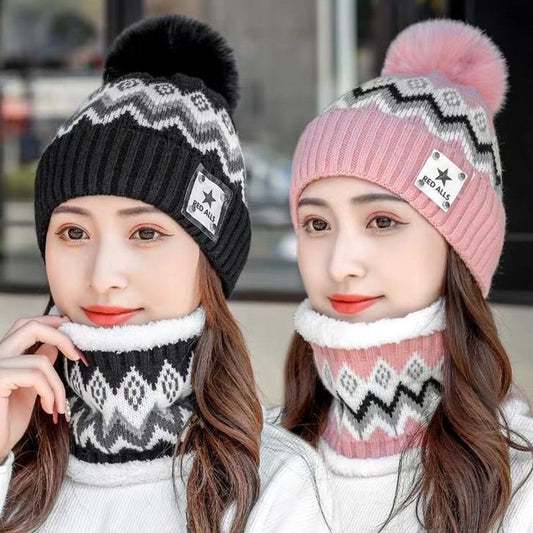 Conjunto Gorro y Bufanda Polar Protección para Oídos