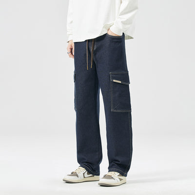 Pantalones Rectos Holgados Estilo Hong Kong Multiuso para Hombre - Image 2