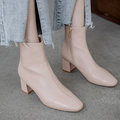Botas Martin de Tacón Grueso Versátiles para Mujer - Image 9
