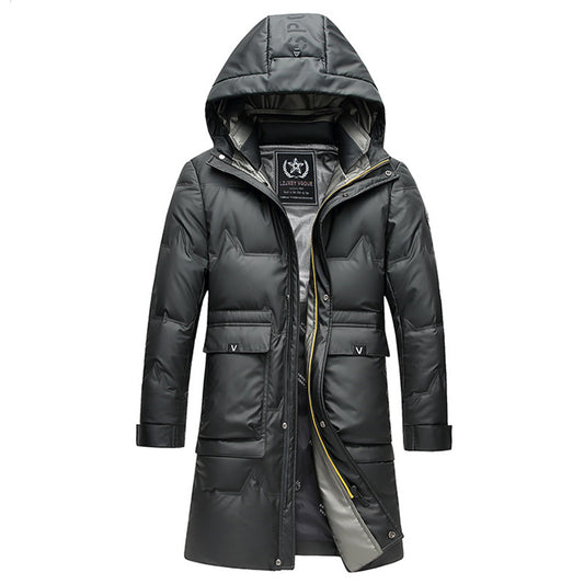 Chaqueta Acolchada con Capucha para Hombre - Abrigo Grueso Impermeable - Image 2