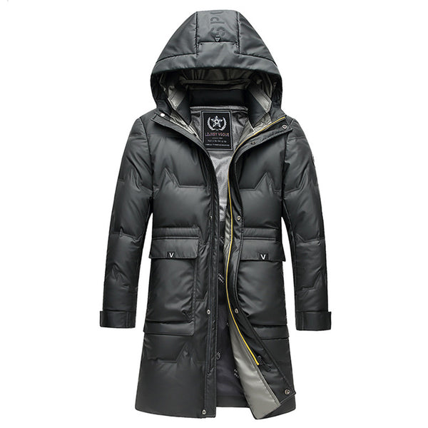 Chaqueta Acolchada con Capucha para Hombre - Abrigo Grueso Impermeable