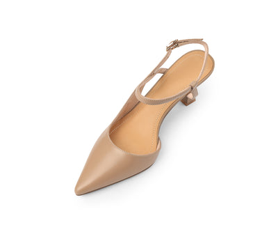 Sandalias Stiletto Punta Aguda con Hebilla de Cuero para Mujer - Image 8